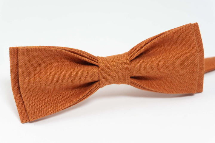 Burnt Orange wedding bow ties | wedding bow tie