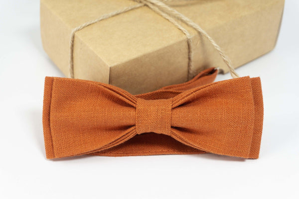 Burnt Orange wedding bow ties | wedding bow tie