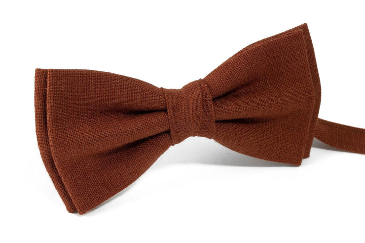 Butterfly mens bow tie in Rust color Designer bow ties Mens Handkerchief