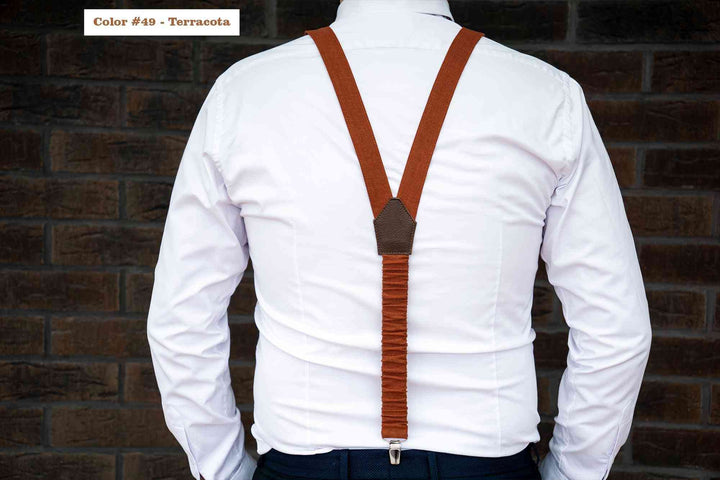 Dusty Rose Linen Bow Tie - Pre-Tied & Adjustable for Weddings, Grooms & Men's Formal Wea