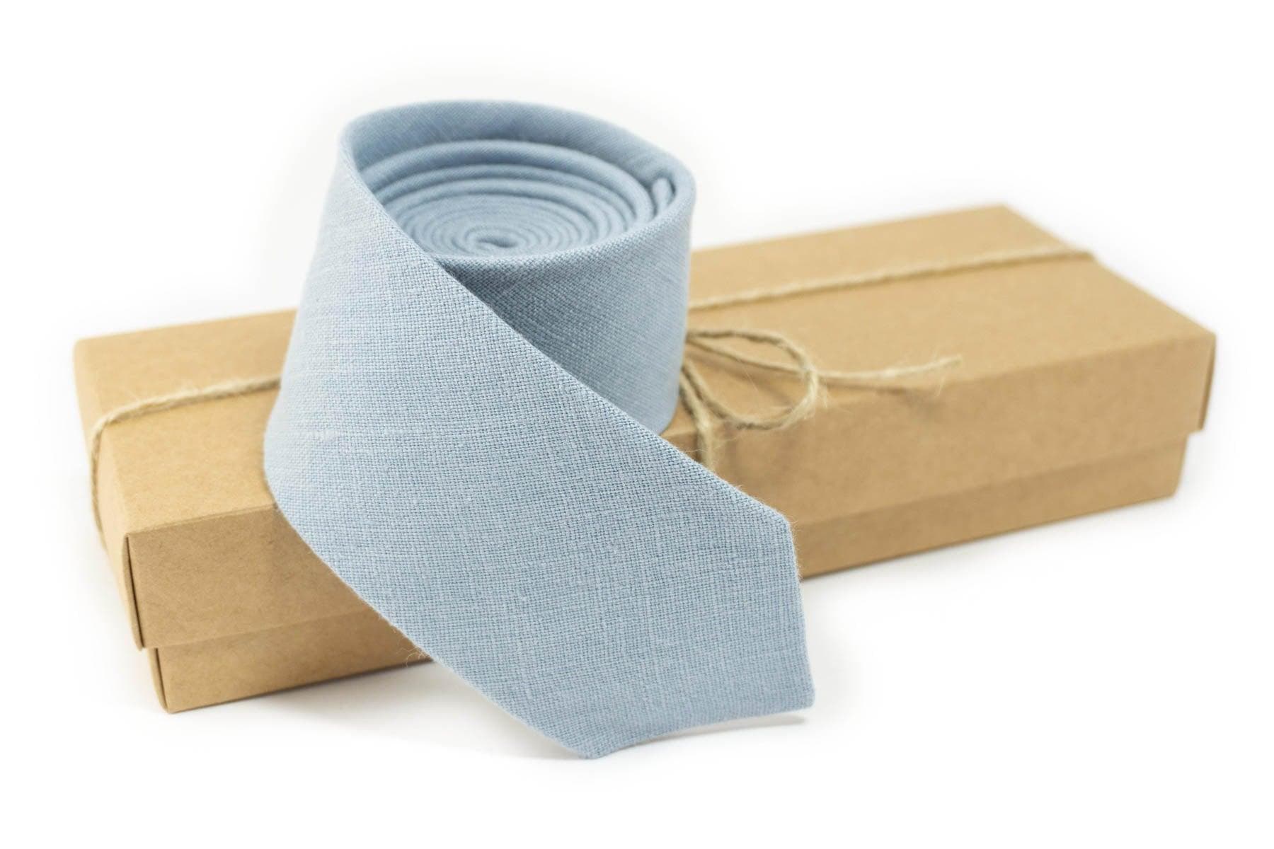 Dusty Blue Necktie for Men - Perfect for Weddings & Special Occasions –  MenLau
