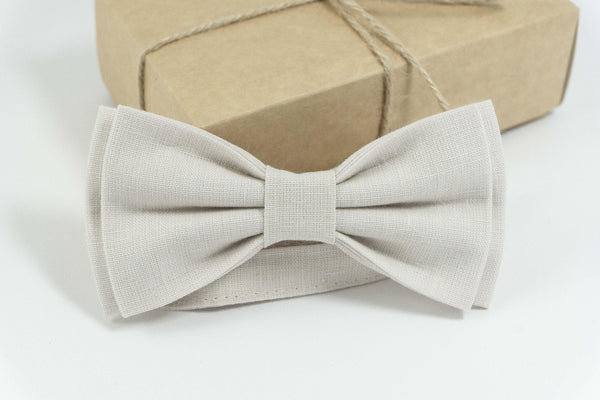 Ivory pre tied bow ties | Ivory toddler bow tie