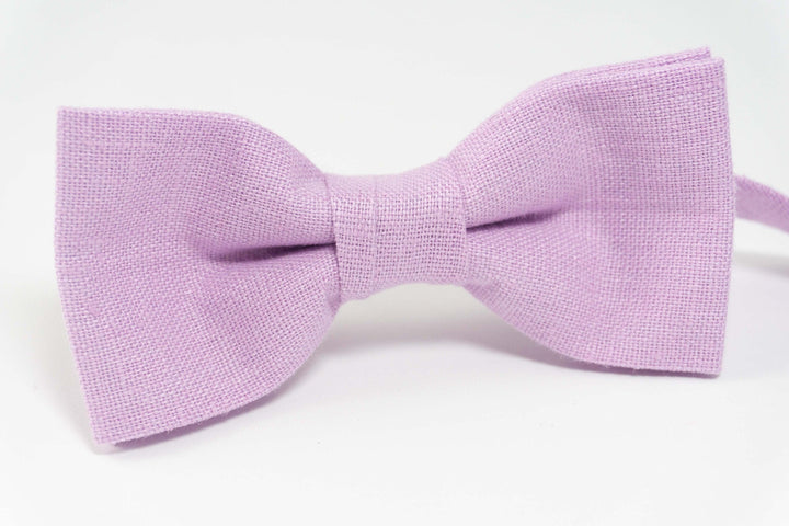 Lavender bow tie | linen bow tie