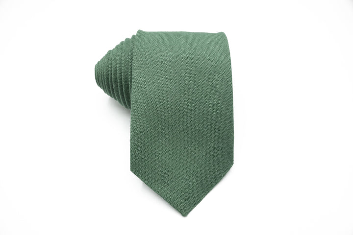 Dark Sage Green Necktie for Men