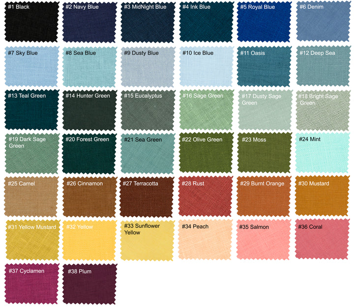 a color chart of different shades of paint