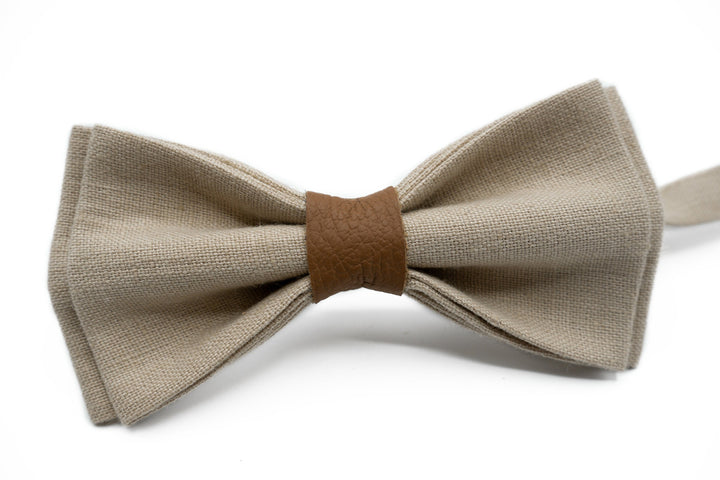 Classic Beige Bow Tie for Men and Boys - Perfect for Weddings and Formal Events