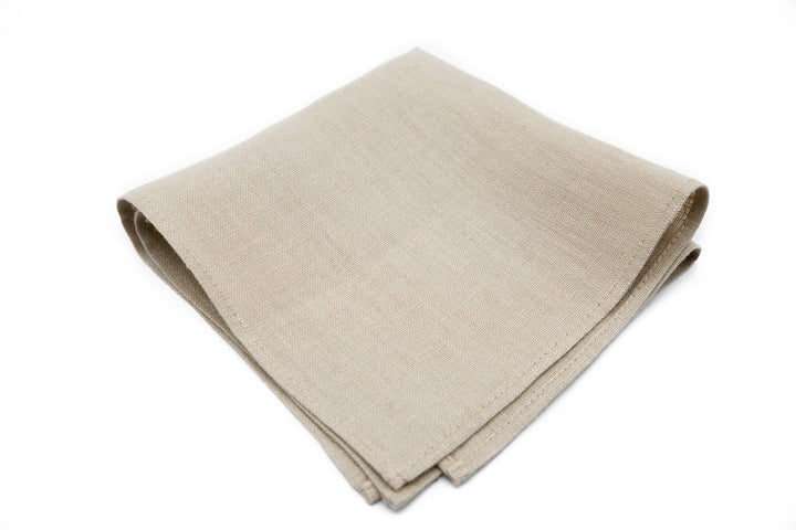 Sophisticated Beige Pocket Square for Groomsmen - Ideal Wedding Accessory