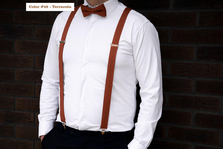 Rose color linen bow tie | groomsmen bow ties