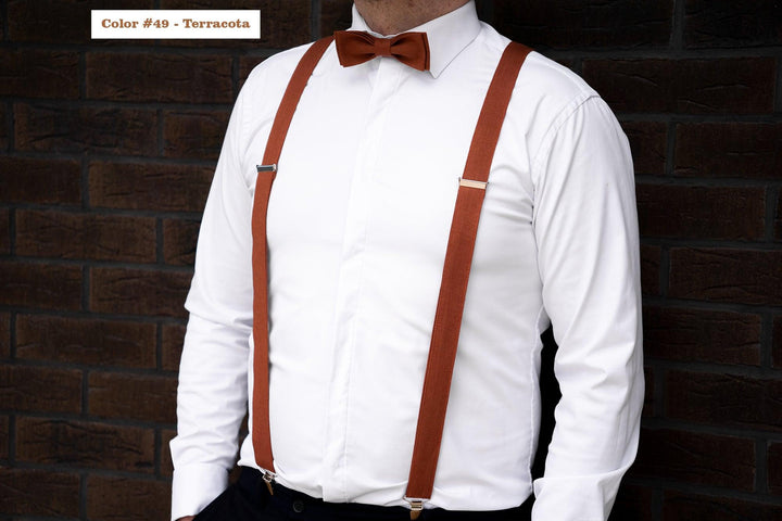 Gray Natural linen bow tie | Gray wedding bow ties