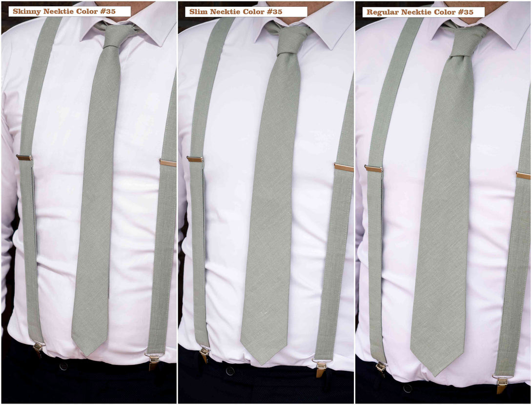 Dusty Grey Linen Bow Tie For Wedding