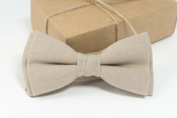 Beige bow tie for weddings
