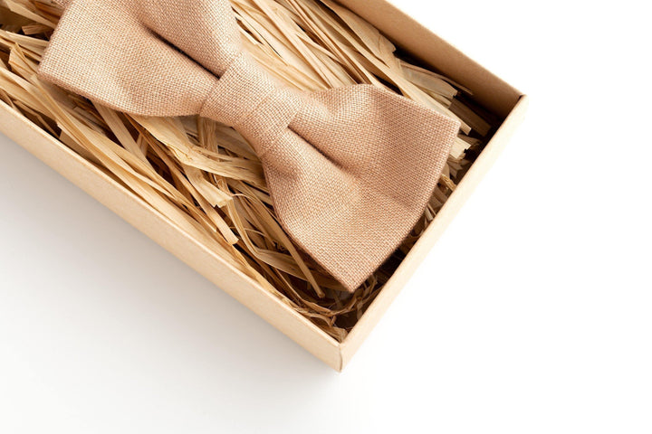 Eco-Friendly Nude Bow Ties for Boys | Sustainable Kids' Accessories