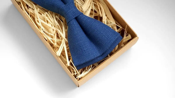 Classic Blue Bow Tie - Timeless Accessory for Weddings and Special Occasions