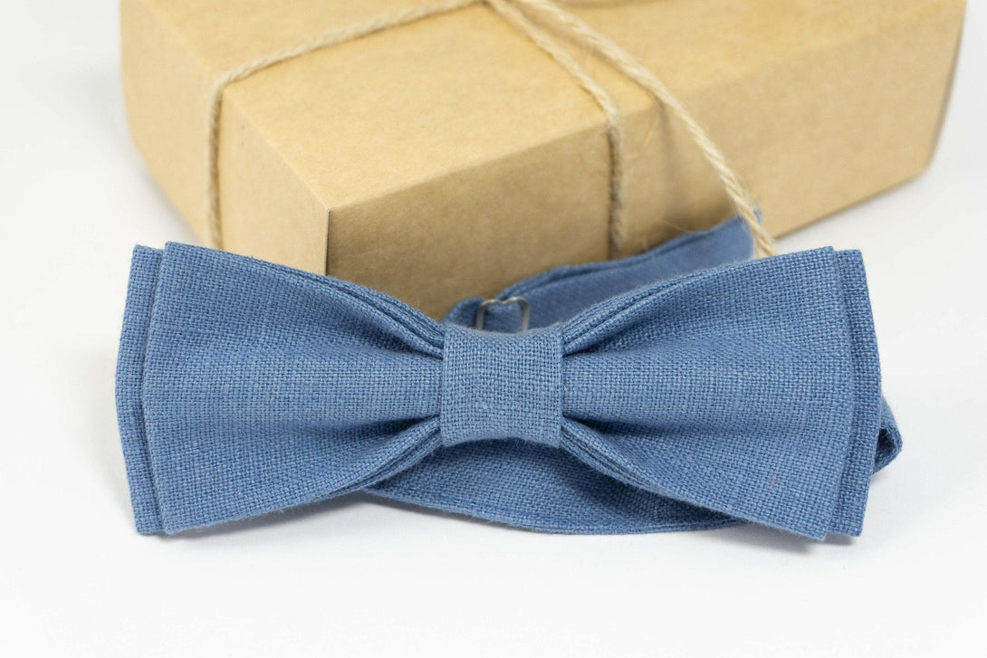 Blue color wedding bow tie | Blue ring bearer bow tie