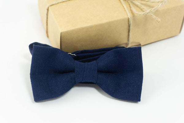 Blue wedding bow tie | Blue pre-tied bow tie
