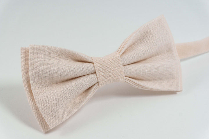 Blush peach pre tied bow ties | peach toddler bow tie