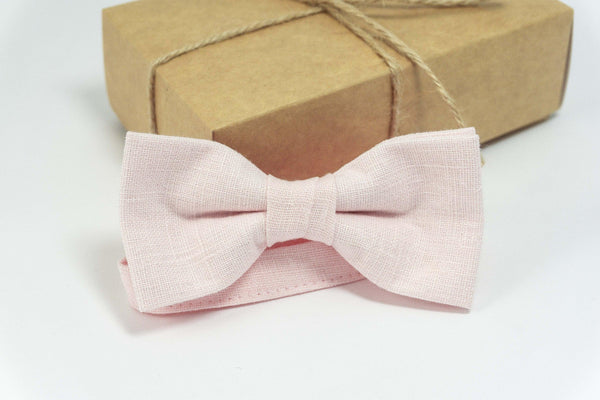 Blush petal pink bow tie mens wedding bow ties Blush pink groomsmen ties