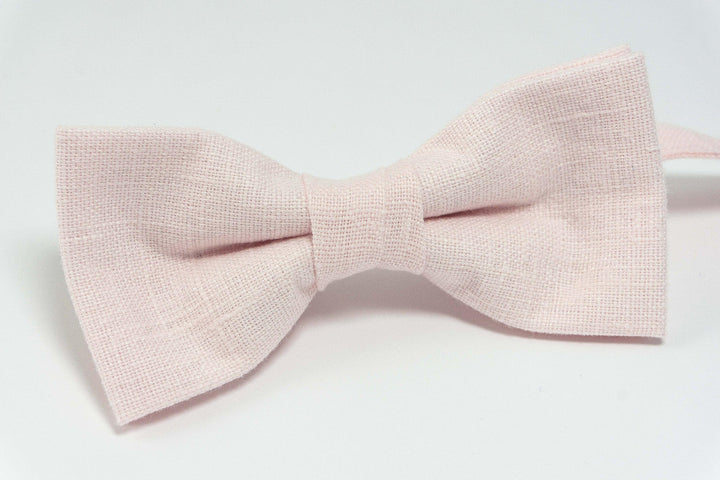 Blush petal pink bow tie mens wedding bow ties Blush pink groomsmen ties