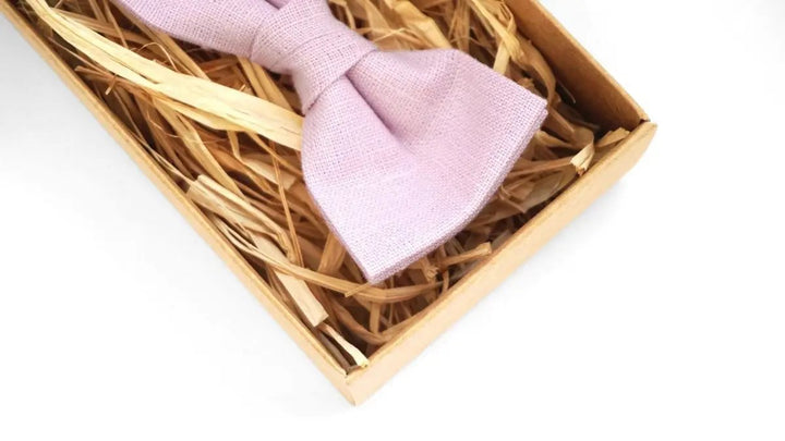 Blush Pink Bow Tie - Elegant Accessory for Men and Special Occasions