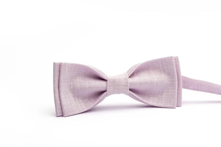 Blush Pink Eco-Friendly Linen Bow Tie - Stylish Accessory for Men and Boys