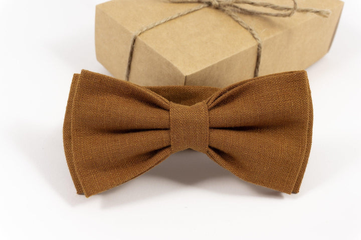 Bow tie for men in SOLID CINNAMON color Solid Cinnamon Kids Pre-Tied Bow Tie