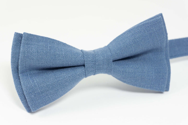 Bow tie STEEL BLUE color for mens and boys | Blue wedding bow tie