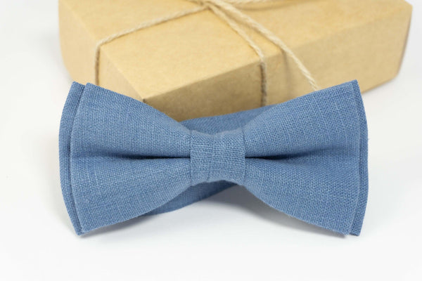 Bow tie STEEL BLUE color for mens and boys | Blue wedding bow tie