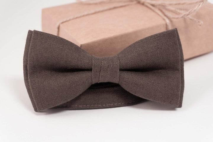 Brown bow tie for weddings | brown mens tie