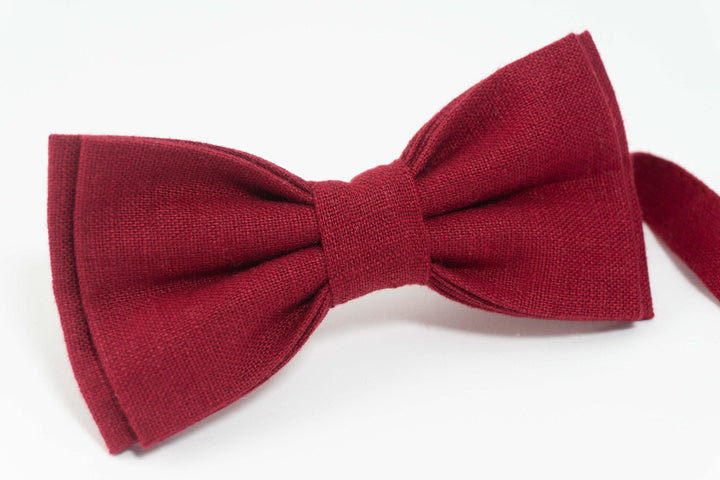 Burgundy Red bow tie | Red mens bow ties