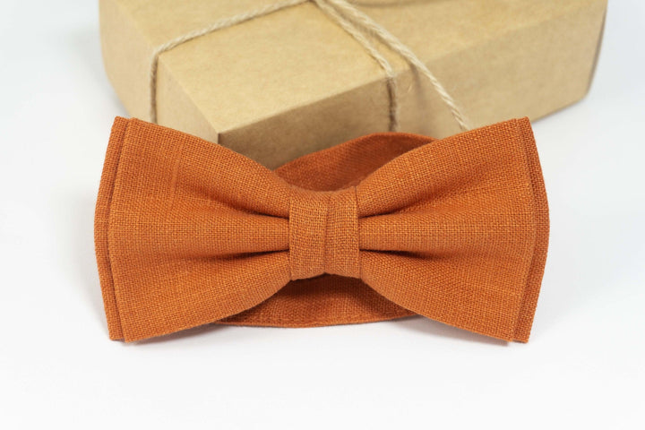 Burnt Orange bow tie | wedding bow tie
