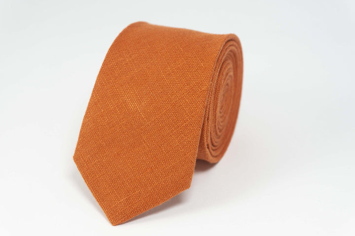 Burnt Orange Tie | Vibrant & Classic Accessory
