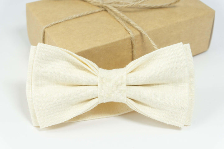 Champagne color bow ties for men | Champagne groomsmen bow tie