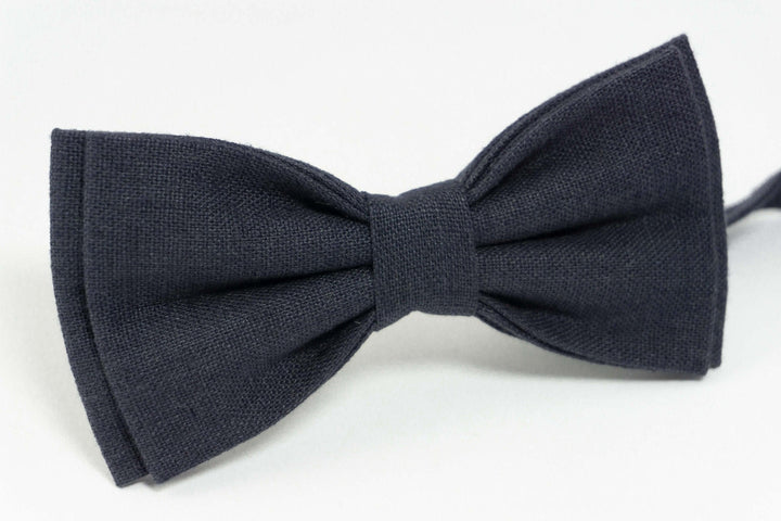 Charcoal mens and boys bow ties | Charcoal pre-tied bow ties