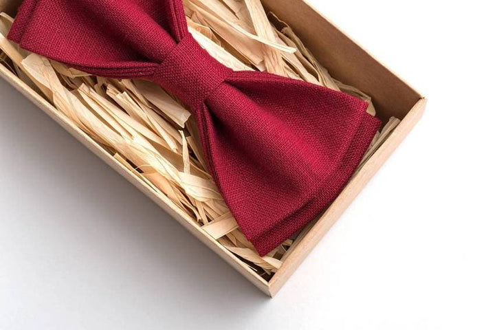 Burgundy Men's Bow Tie - Timeless Elegance for Every Occasion