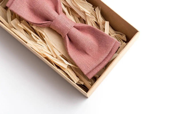 Dusty Rose Pre-Tied Bow Ties for Men and Boys - Stylish Accessories
