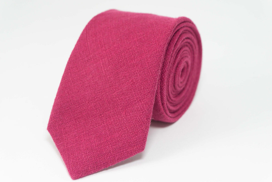 Cyclamen Linen Necktie | Perfect for Weddings