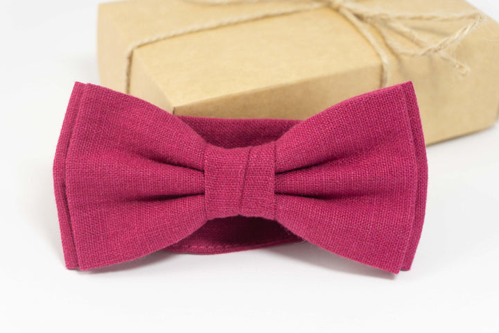 Cyclamen color mens bow tie | wedding bow ties