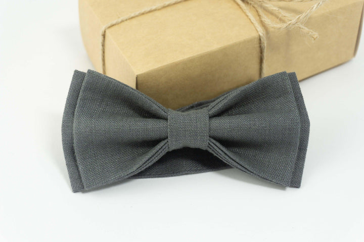 Dark Gray bow tie | groomsmen bow tie