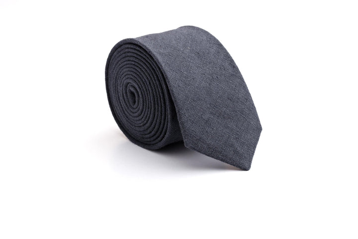 Dark Gray Men's Neckties for Groom - Classic Elegance for Weddings and Special Occasions