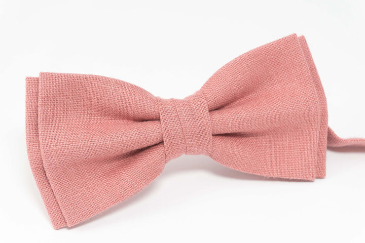 Dark pink color mens bow tie | Dark pink wedding bow tie
