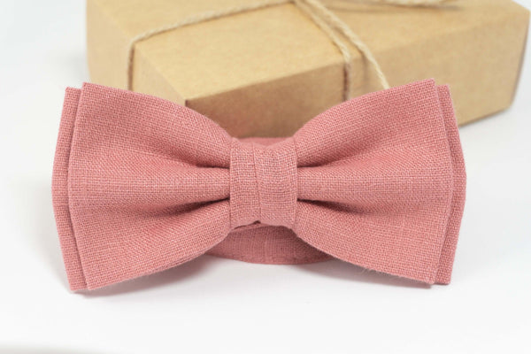 Dark pink color mens bow tie | Dark pink wedding bow tie