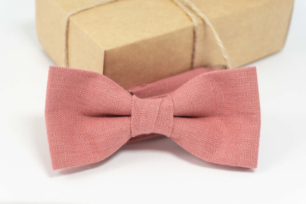 Dark Pink groom bow tie groomsmen ties | Mens pink bow tie