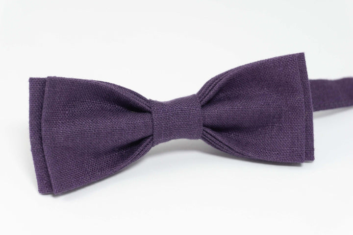 Dark Purple wedding bow ties for groomsmen | Dark Purple baby bow tie