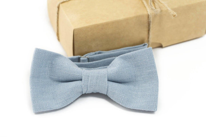Dusty blue bow tie | dusty blue wedding bow ties