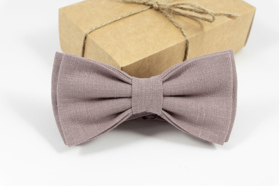 Dusty Mauve bow tie for wedding perfect gift for groomsmen / Handmade gift for men