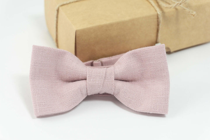 Dusty rose wedding bow tie | Dusty rose pre-tied bow tie