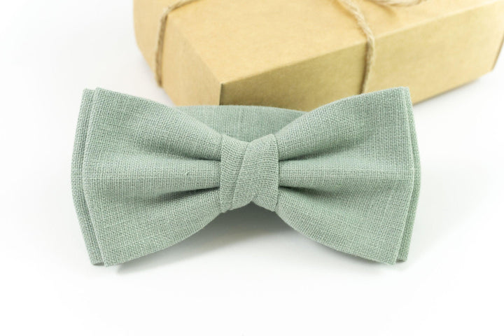 Dusty sage green bow tie for wedding perfect gift for groomsmen