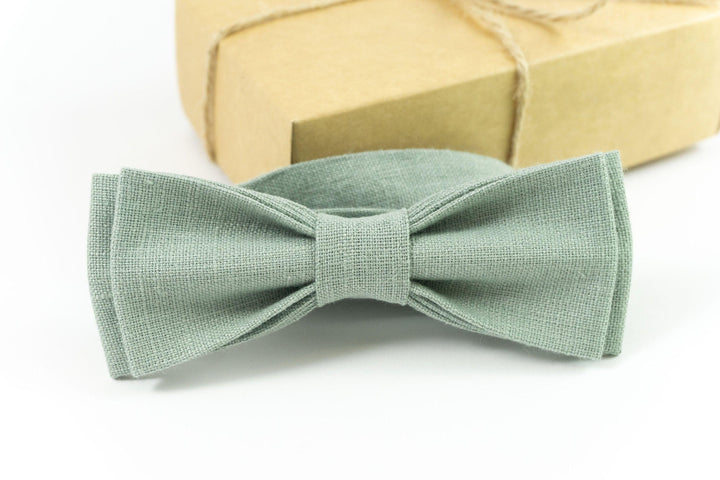 Dusty sage green bow tie perfect for sage weddings