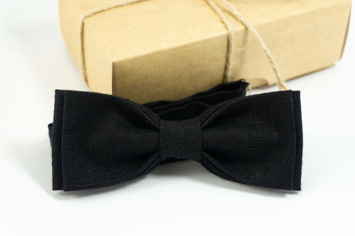 Eco Friendly black bow tie gift for groomsmen
