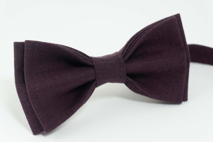 Eggplant bow tie | wedding bow ties